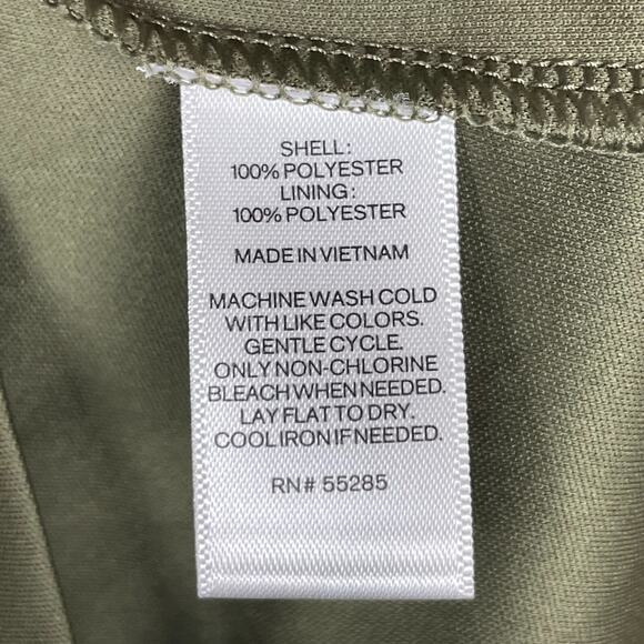 Express Green Crinkle Bell Sleeve Peplum Top Size S Y2K Forest Fairy Boho - Picture 6 of 6